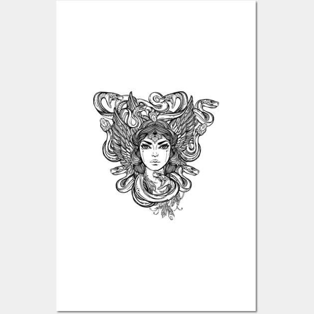 Medusa Greek Mythology Wall Art by Alexander S.